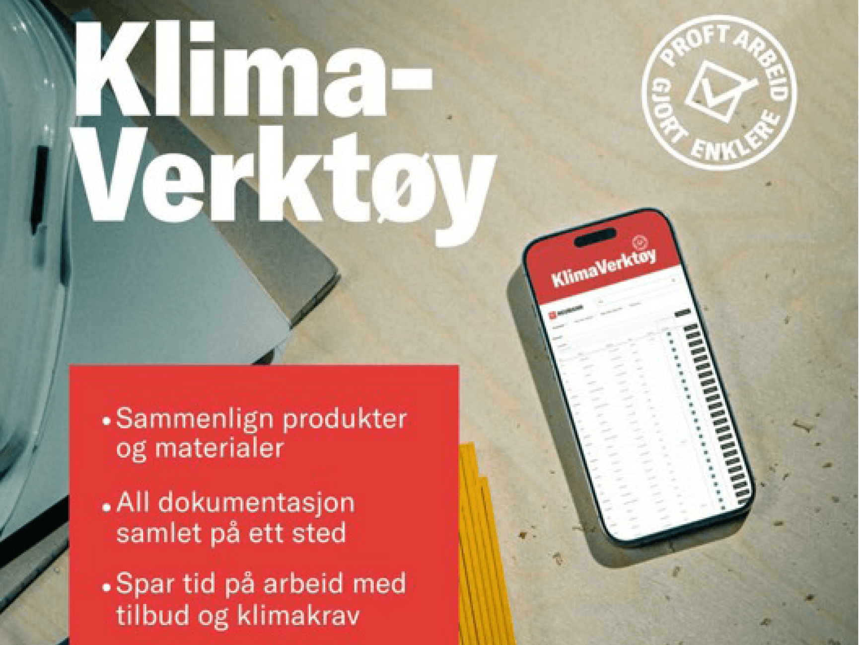 Illustrasjon klimaverktøy på mobil