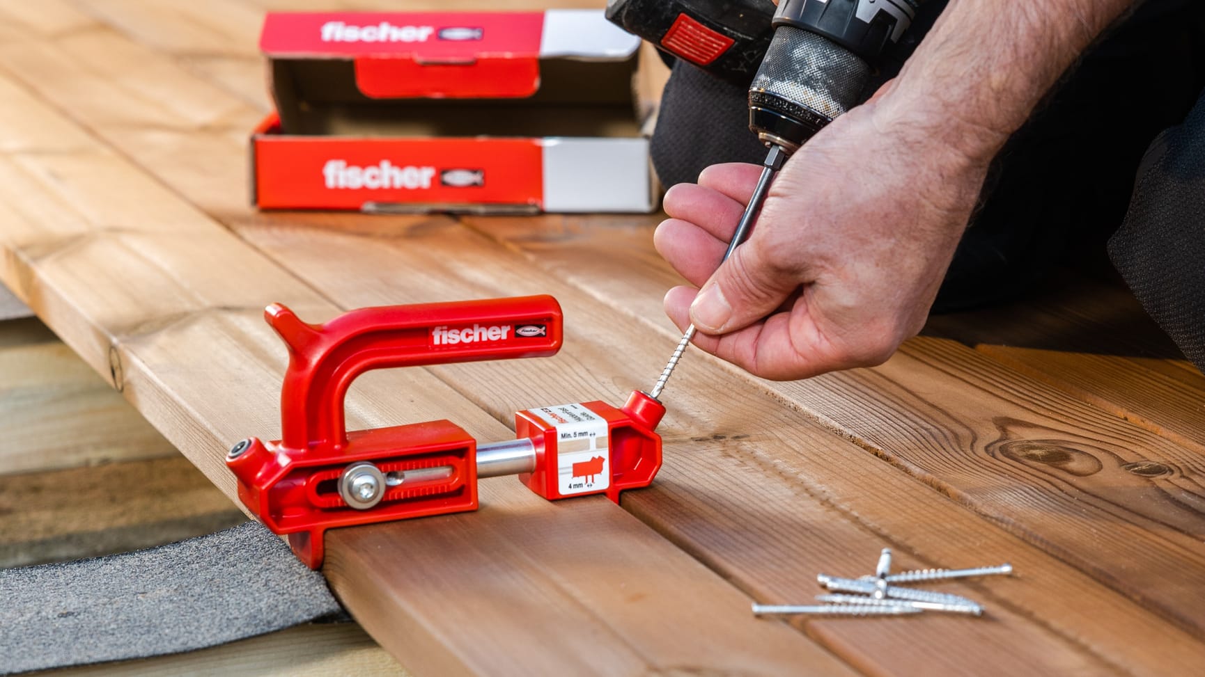 Skjult innfesting Fischer Hiddenfast terrasse