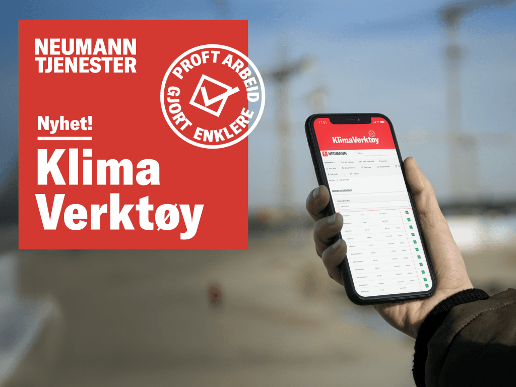 Illustrasjon klimaverktøy på mobil byggeplass